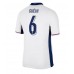 Maillot de foot Angleterre Marc Guehi #6 Domicile vêtements Europe 2024 Manches Courtes